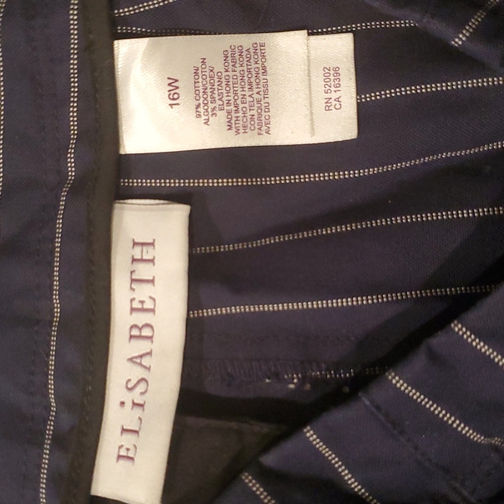 Navy blue pinstripe pants - Picture 3 of 5